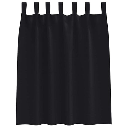 vidaXL Verdunkelungs-Vorhänge mit Ringen 2 pcs Schwarz 140 x 140 cm