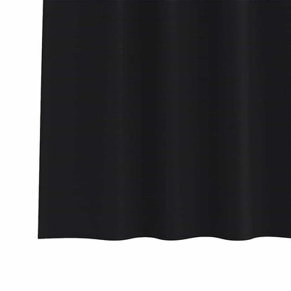 Verdunkelungs-Vorhänge mit Ringen 2 pcs Schwarz 225 x 140 cm
