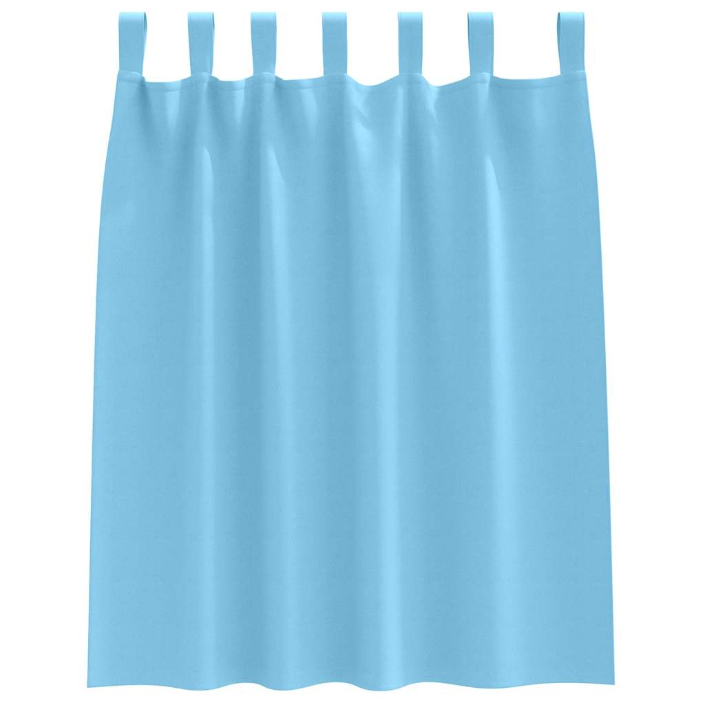 vidaXL Verdunkelungs-Vorhänge mit Ringen 2 pcs Himmelblau 140 x 140 cm