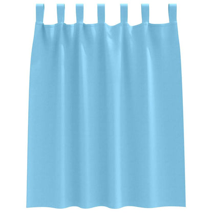 vidaXL Verdunkelungs-Vorhänge mit Ringen 2 pcs Himmelblau 140 x 140 cm