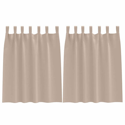 Verdunkelungs-Vorhänge mit Ringen 2 pcs Taupe 140 x 140 cm