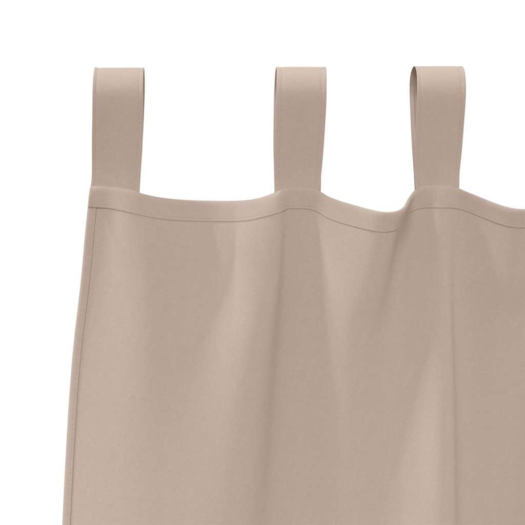 vidaXL Verdunkelungs-Vorhänge mit Ringen 2 pcs Taupe 175 x 140 cm