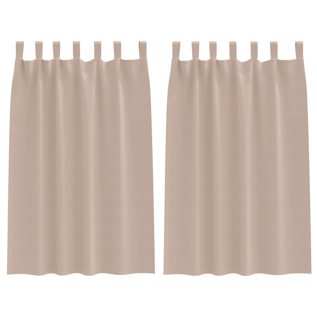vidaXL Verdunkelungs-Vorhänge mit Ringen 2 pcs Taupe 175 x 140 cm