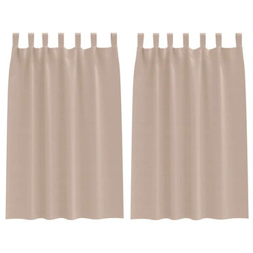 vidaXL Verdunkelungs-Vorhänge mit Ringen 2 pcs Taupe 175 x 140 cm