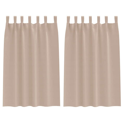 vidaXL Verdunkelungs-Vorhänge mit Ringen 2 pcs Taupe 175 x 140 cm