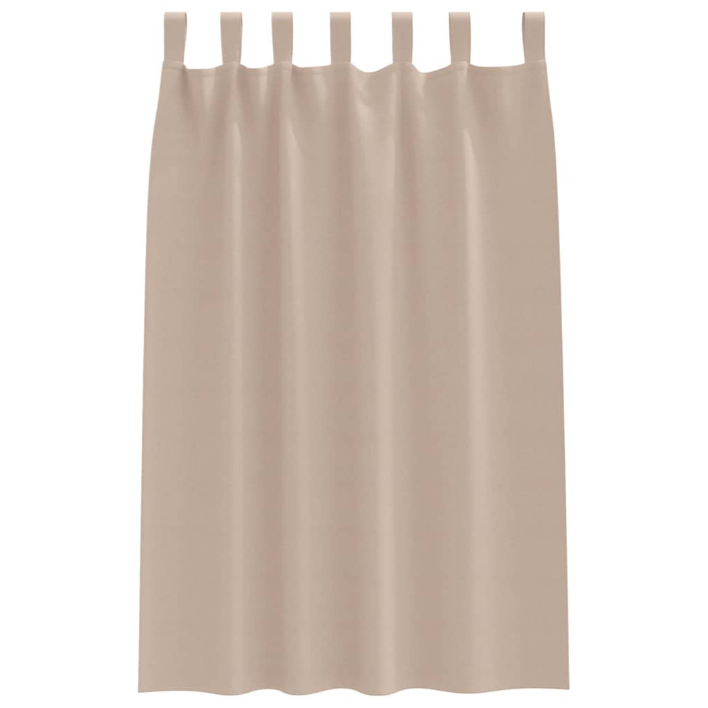 vidaXL Verdunkelungs-Vorhänge mit Ringen 2 pcs Taupe 175 x 140 cm