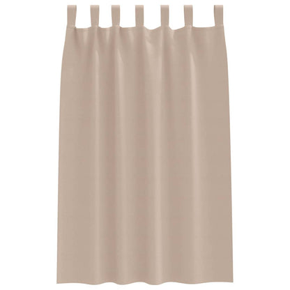 vidaXL Verdunkelungs-Vorhänge mit Ringen 2 pcs Taupe 175 x 140 cm