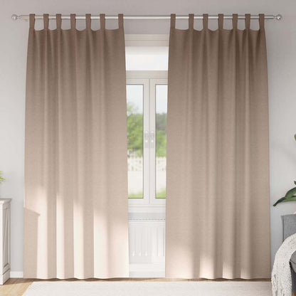 Verdunkelungs-Vorhänge mit Ringen 2 pcs Taupe 225 x 140 cm