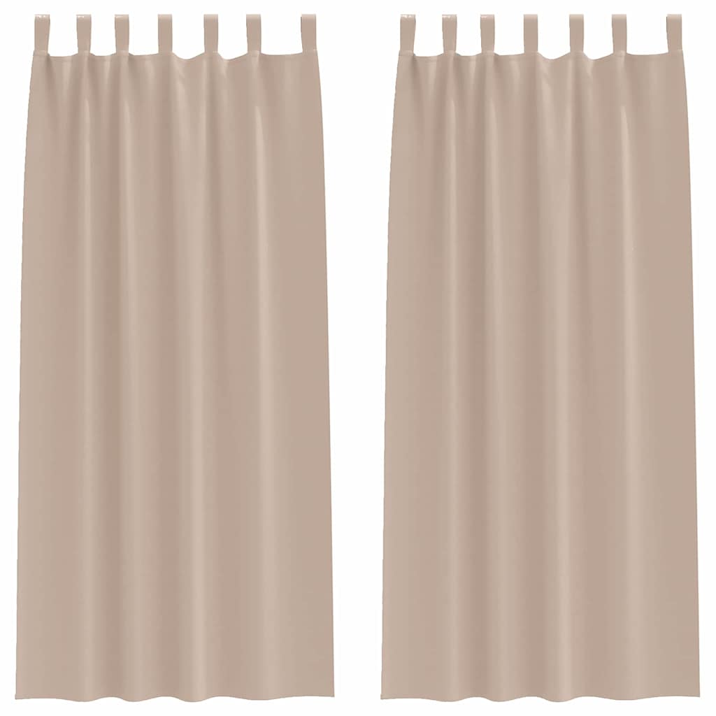 Verdunkelungs-Vorhänge mit Ringen 2 pcs Taupe 225 x 140 cm