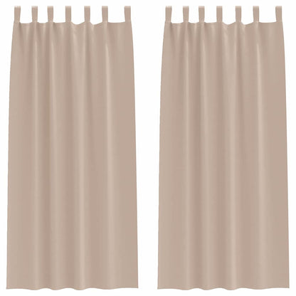 Verdunkelungs-Vorhänge mit Ringen 2 pcs Taupe 225 x 140 cm