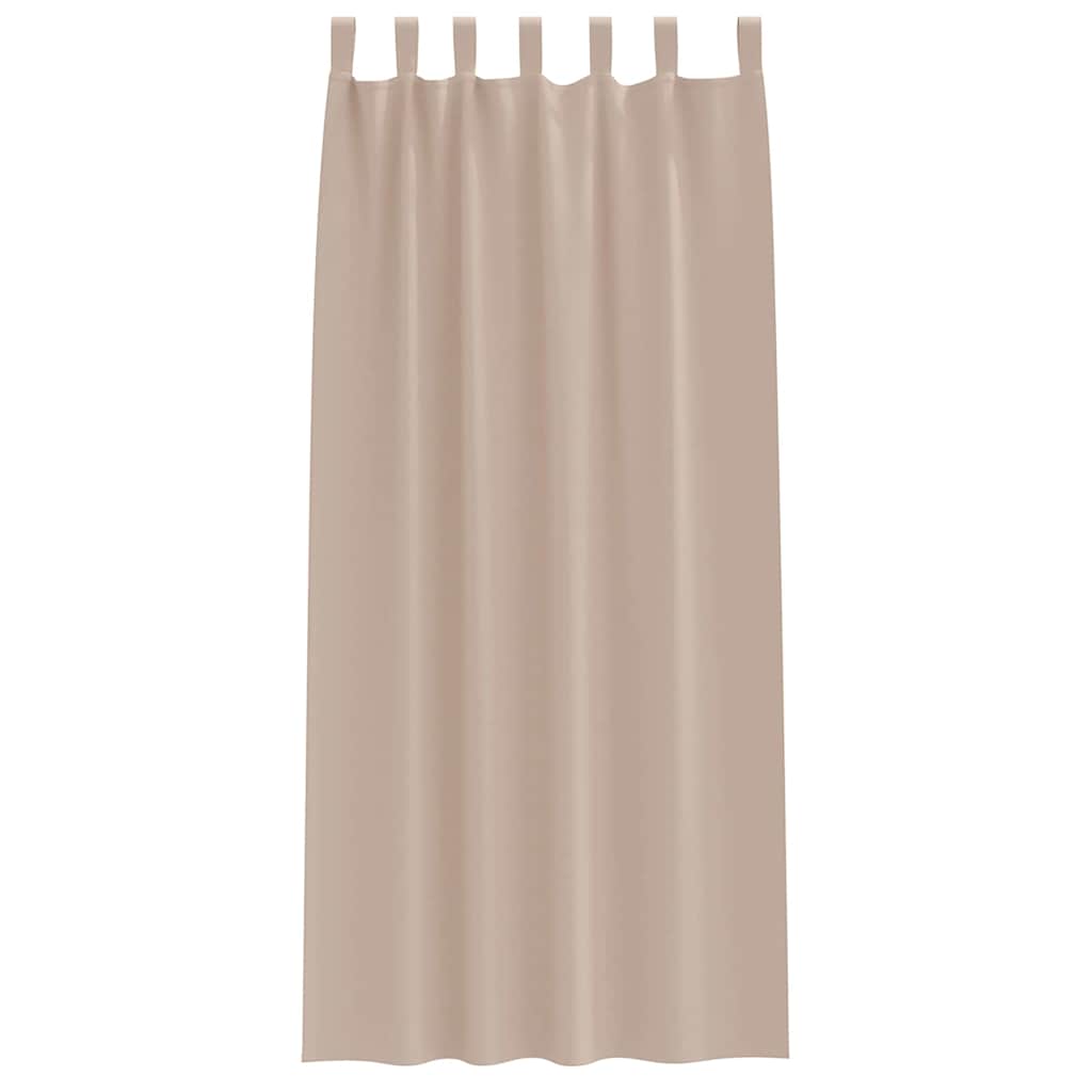 Verdunkelungs-Vorhänge mit Ringen 2 pcs Taupe 225 x 140 cm