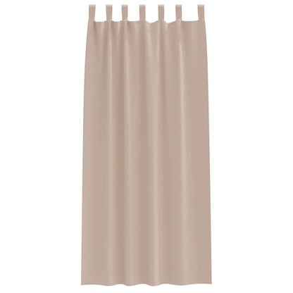 Verdunkelungs-Vorhänge mit Ringen 2 pcs Taupe 225 x 140 cm