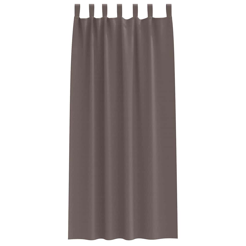 Verdunkelungs-Vorhänge mit Ringen 2 pcs Dunkelbraun