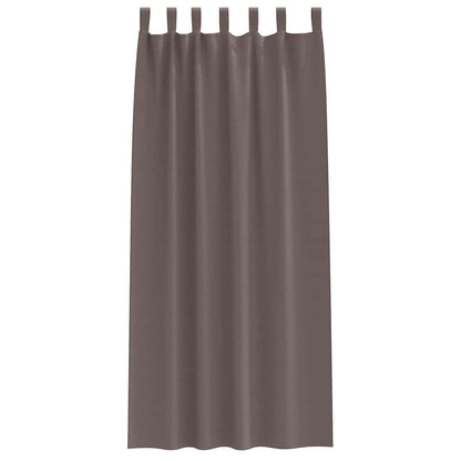 Verdunkelungs-Vorhänge mit Ringen 2 pcs Dunkelbraun