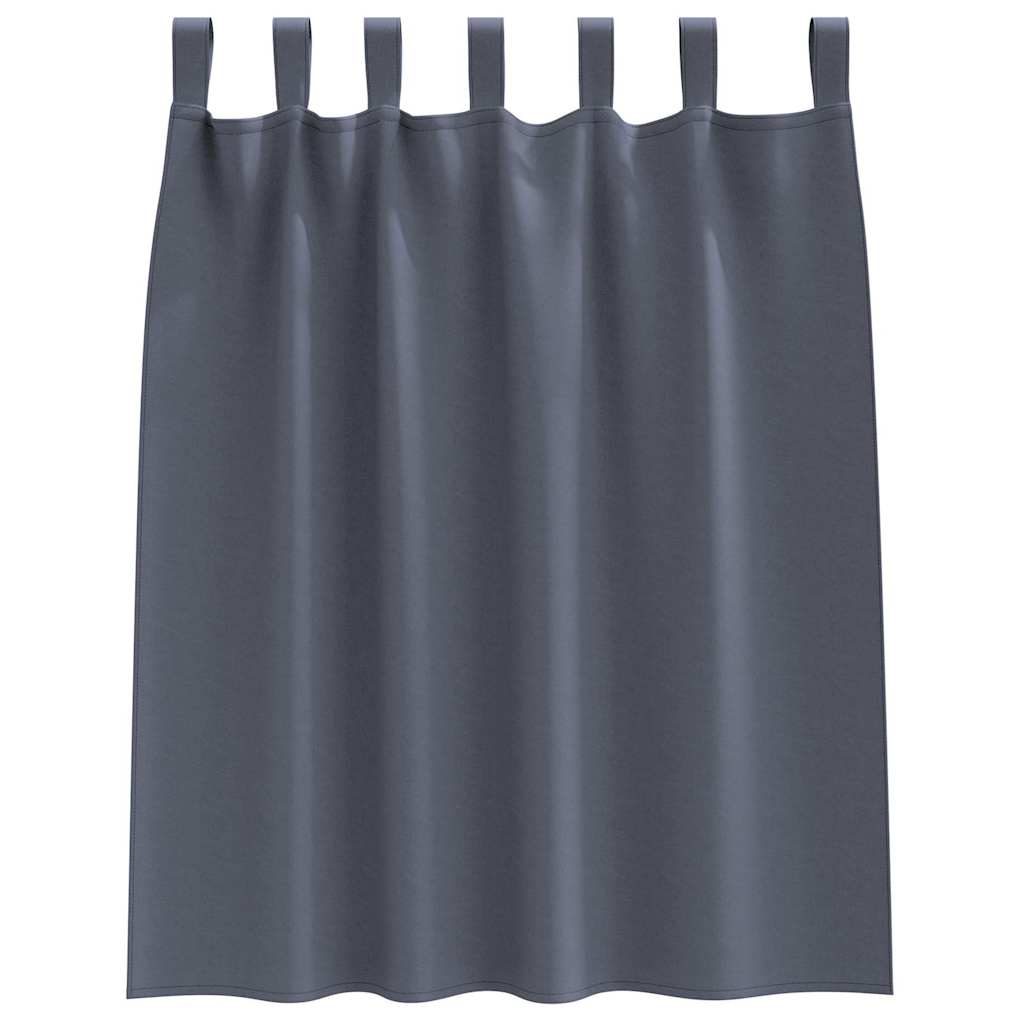 vidaXL Verdunkelungs-Vorhänge mit Ringen 2 pcs Anthrazit 140 x 140 cm