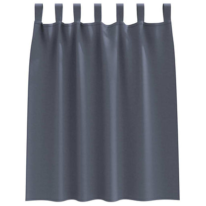 vidaXL Verdunkelungs-Vorhänge mit Ringen 2 pcs Anthrazit 140 x 140 cm