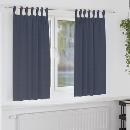 vidaXL Verdunkelungs-Vorhänge mit Ringen 2 pcs Anthrazit 175 x 140 cm