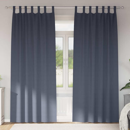 vidaXL Verdunkelungs-Vorhänge mit Ringen 2 pcs Anthrazit 260 x 140 cm