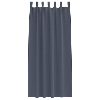 vidaXL Verdunkelungs-Vorhänge mit Ringen 2 pcs Anthrazit 260 x 140 cm