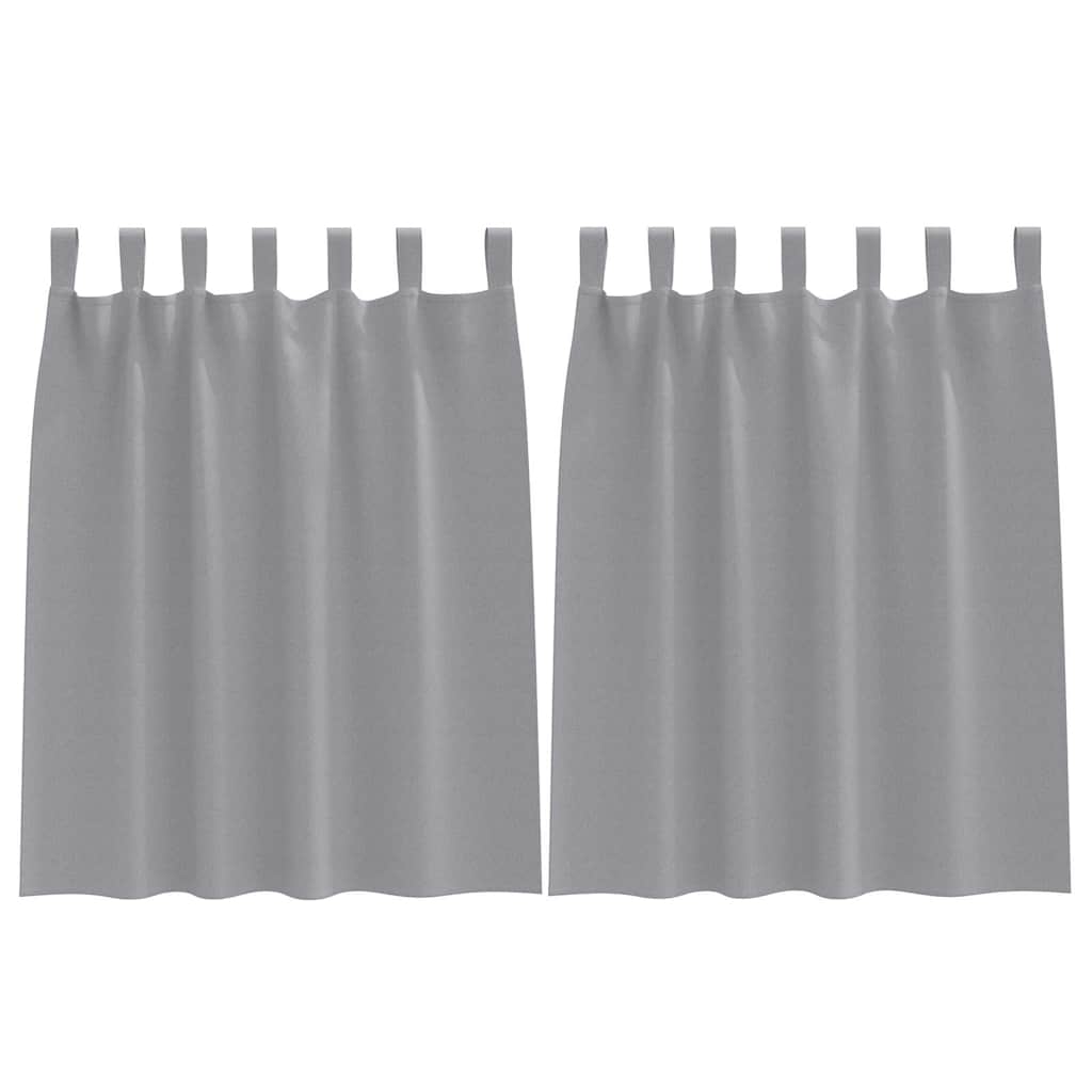 Verdunkelungs-Vorhänge mit Ringen 2 pcs Hellgrau 140 x 140 cm