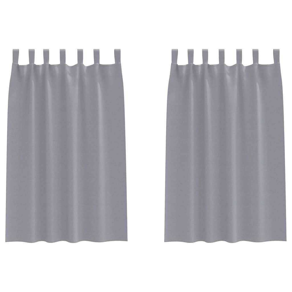 vidaXL Verdunkelungs-Vorhänge mit Ringen 2 pcs Hellgrau 175 x 140 cm