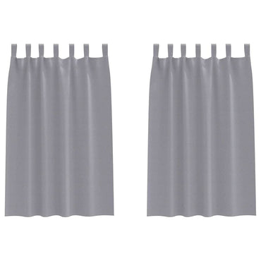 vidaXL Verdunkelungs-Vorhänge mit Ringen 2 pcs Hellgrau 175 x 140 cm