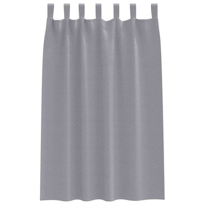 vidaXL Verdunkelungs-Vorhänge mit Ringen 2 pcs Hellgrau 175 x 140 cm
