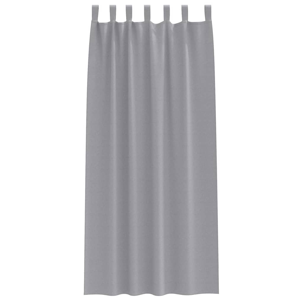 vidaXL Verdunkelungs-Vorhänge mit Ringen 2 pcs Hellgrau 245 x 140 cm
