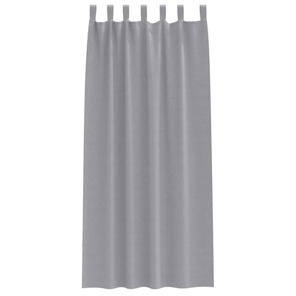 vidaXL Verdunkelungs-Vorhänge mit Ringen 2 pcs Hellgrau 260 x 140 cm