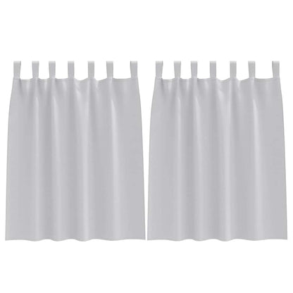 Verdunkelungs-Vorhänge mit Ringen 2 pcs Hellgrau 140 x 140 cm