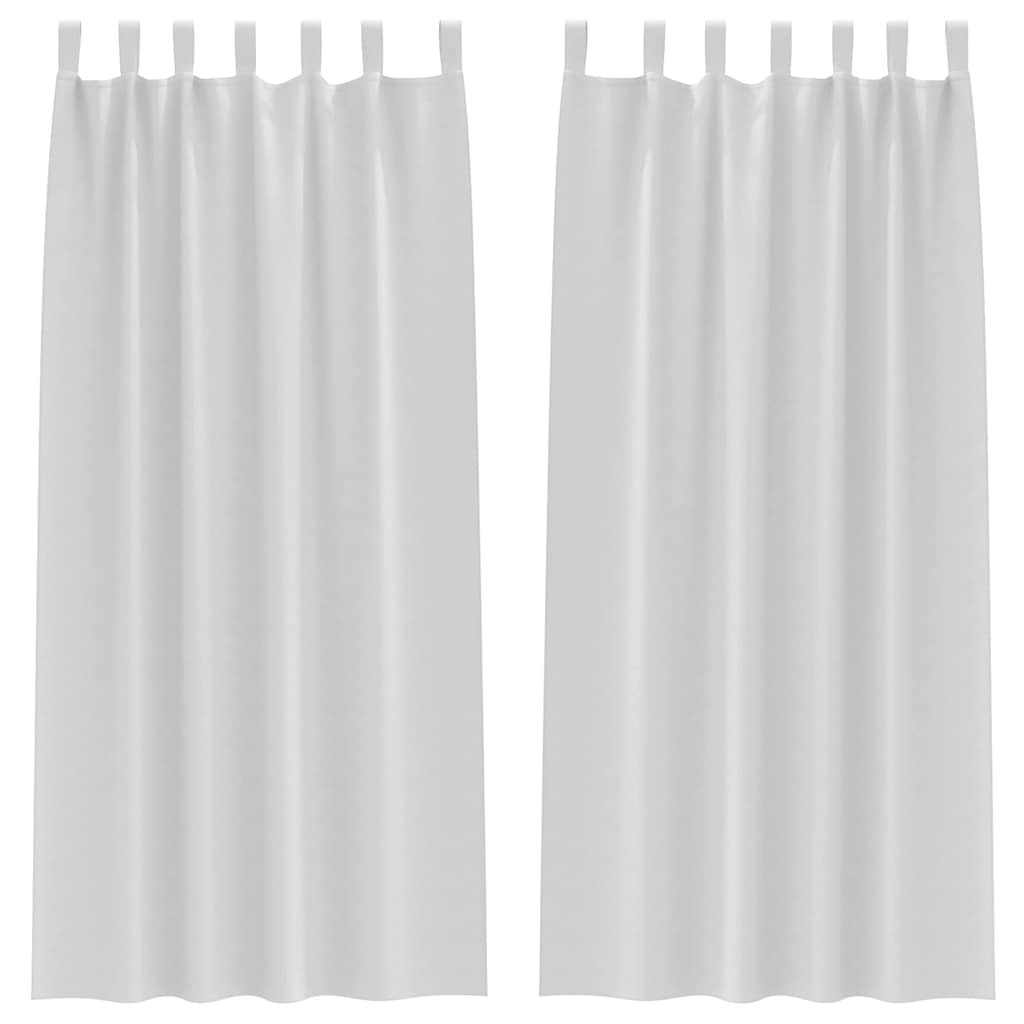 vidaXL Verdunkelungs-Vorhänge mit Ringen 2 pcs Helles Grau