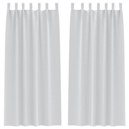 vidaXL Verdunkelungs-Vorhänge mit Ringen 2 pcs Helles Grau