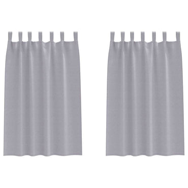 vidaXL Verdunkelungs-Vorhänge mit Ringen 2 pcs Metallic Grau