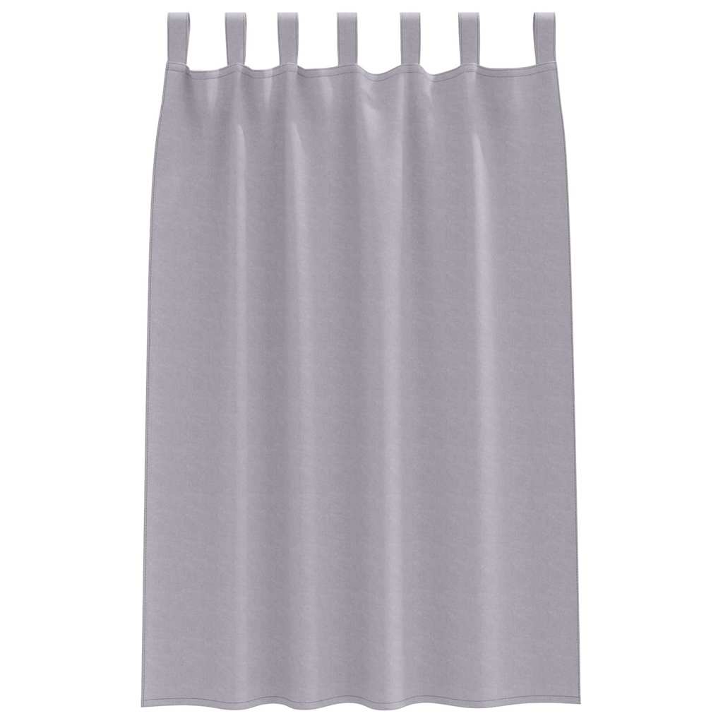 vidaXL Verdunkelungs-Vorhänge mit Ringen 2 pcs Metallic Grau
