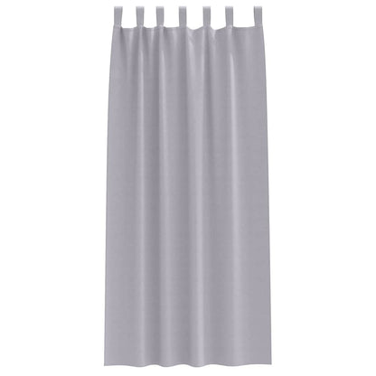 vidaXL Verdunkelungs-Vorhänge mit Ringen 2 pcs Metallic Grau