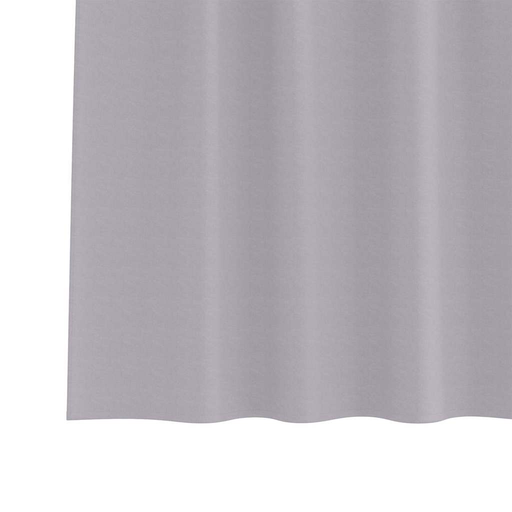 vidaXL Verdunkelungs-Vorhänge mit Ringen 2 pcs Metallic Grau
