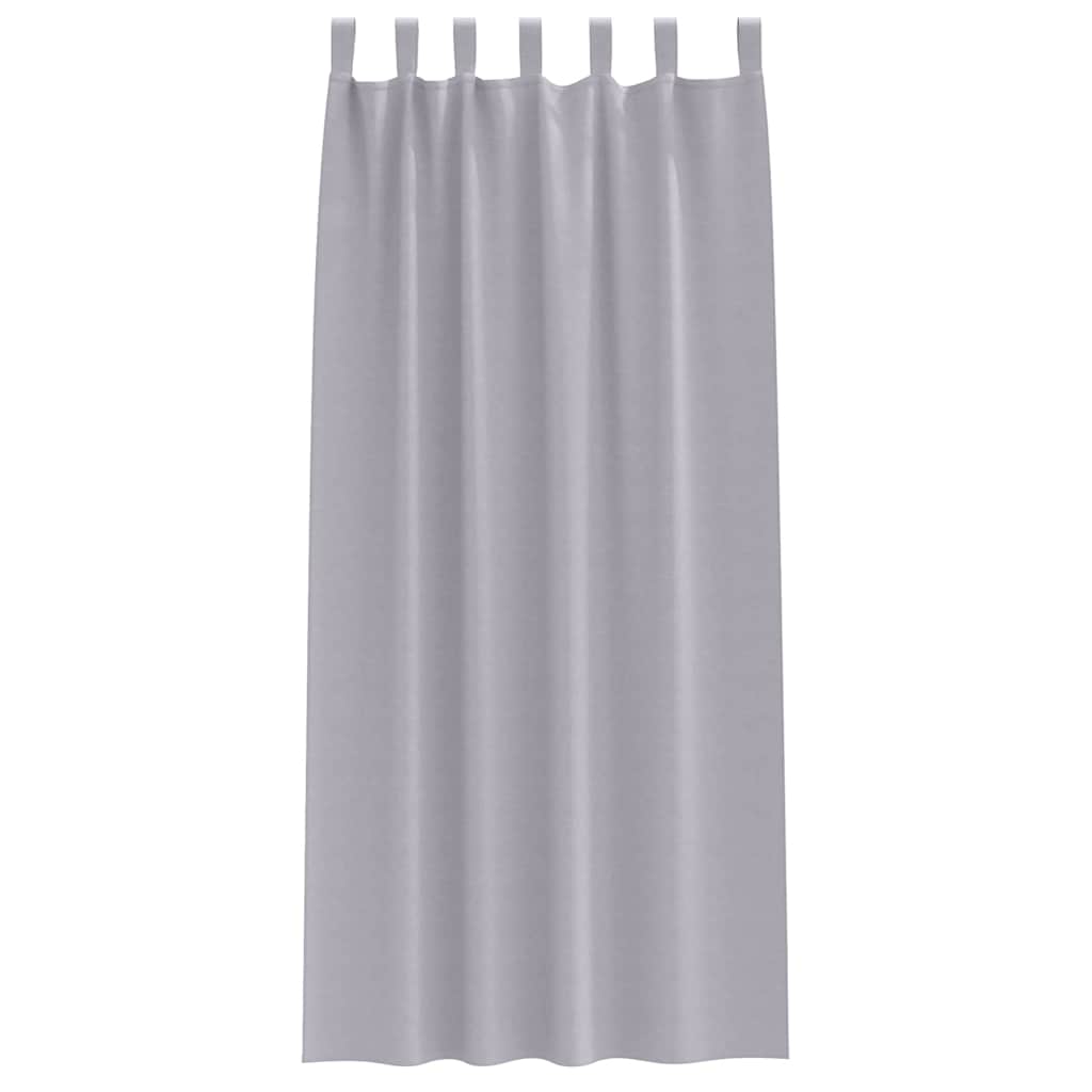 vidaXL Verdunkelungs-Vorhänge mit Ringen 2 pcs Metallic Grau