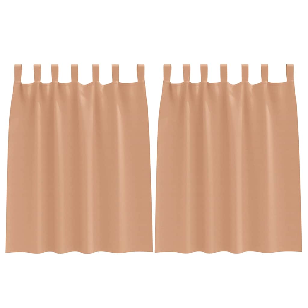 vidaXL Verdunkelungs-Vorhänge mit Ringen 2 pcs Hellbraun 140 x 140 cm