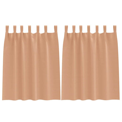 vidaXL Verdunkelungs-Vorhänge mit Ringen 2 pcs Hellbraun 140 x 140 cm