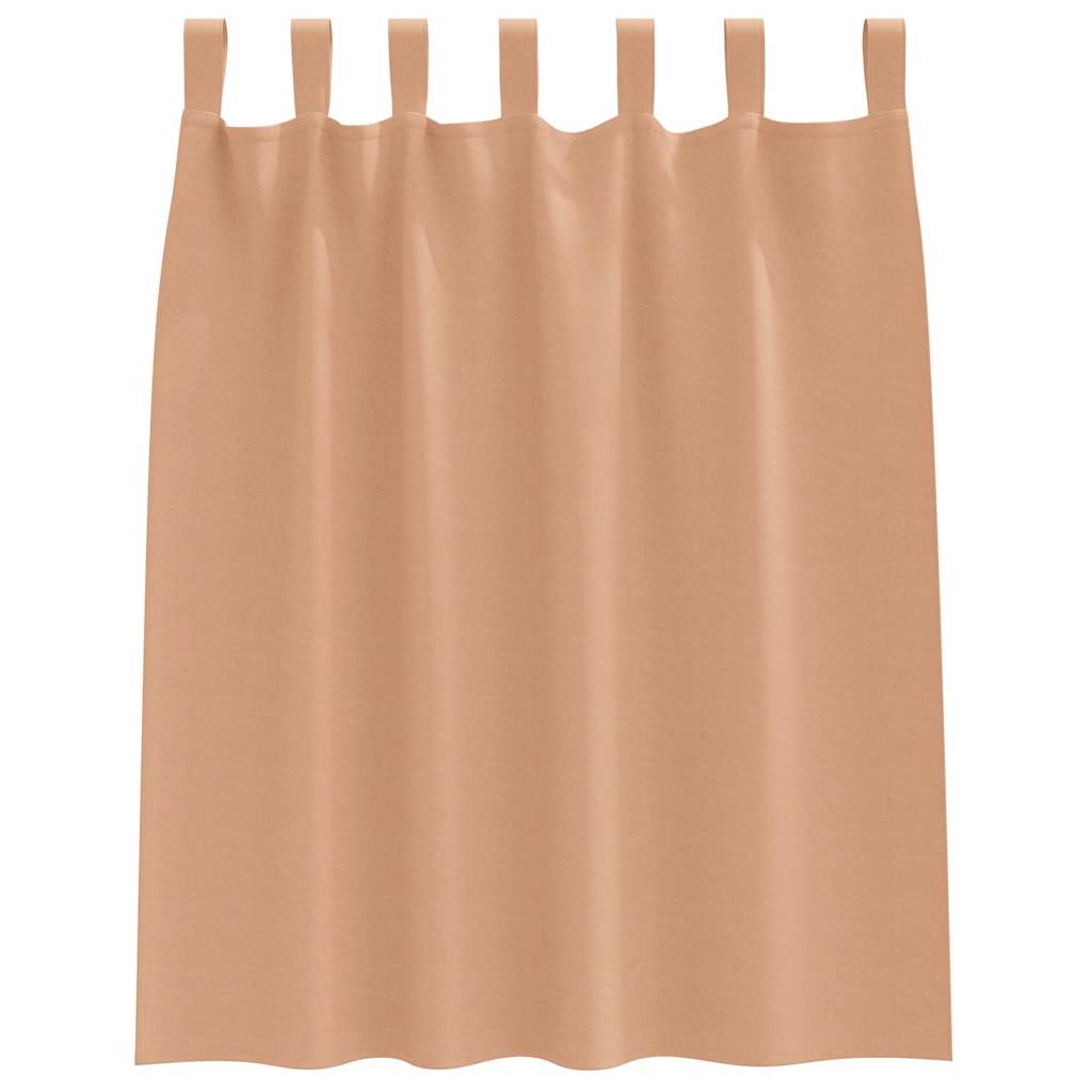 vidaXL Verdunkelungs-Vorhänge mit Ringen 2 pcs Hellbraun 140 x 140 cm