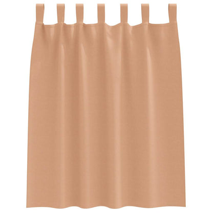 vidaXL Verdunkelungs-Vorhänge mit Ringen 2 pcs Hellbraun 140 x 140 cm