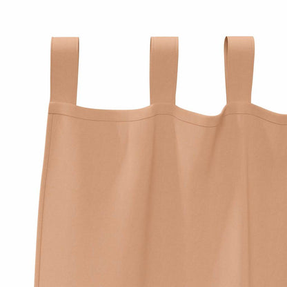 vidaXL Verdunkelungs-Vorhänge mit Ringen 2 pcs Hellbraun 260 x 140 cm