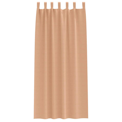 vidaXL Verdunkelungs-Vorhänge mit Ringen 2 pcs Hellbraun 260 x 140 cm
