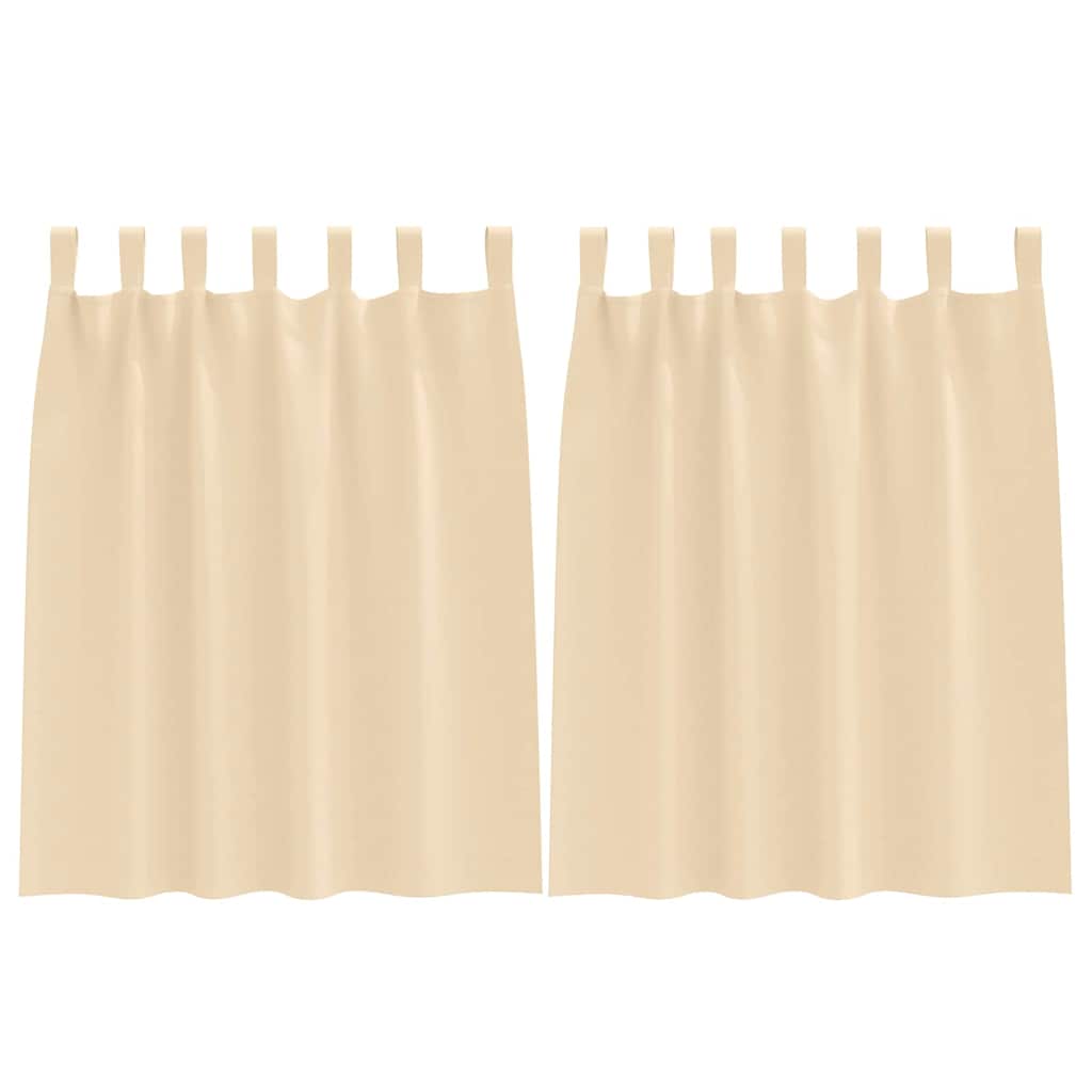 Verdunkelungs-Vorhänge mit Ringen 2 pcs Creme 140 x 140 cm