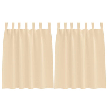 vidaXL Verdunkelungs-Vorhänge mit Ringen 2 pcs Creme 140 x 140 cm