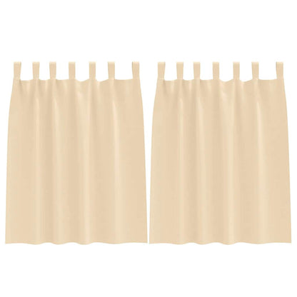 Verdunkelungs-Vorhänge mit Ringen 2 pcs Creme 140 x 140 cm