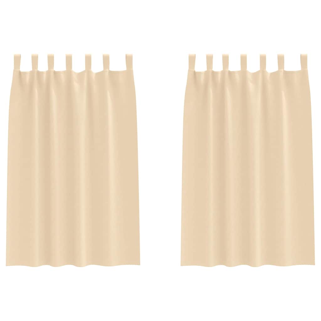 vidaXL Verdunkelungs-Vorhänge mit Ringen 2 pcs Creme 175 x 140 cm