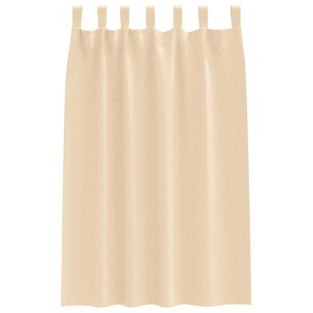 vidaXL Verdunkelungs-Vorhänge mit Ringen 2 pcs Creme 175 x 140 cm