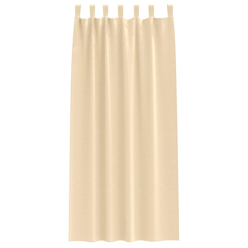 vidaXL Verdunkelungs-Vorhänge mit Ringen 2 pcs Creme 245 x 140 cm