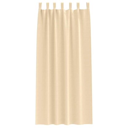 vidaXL Verdunkelungs-Vorhänge mit Ringen 2 pcs Creme 245 x 140 cm
